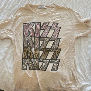 Women's Graphic Tee - Cream and Black